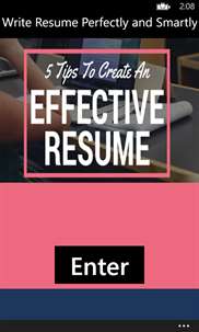Write Resume Perfectly and Smartly - Smart Tips screenshot 1