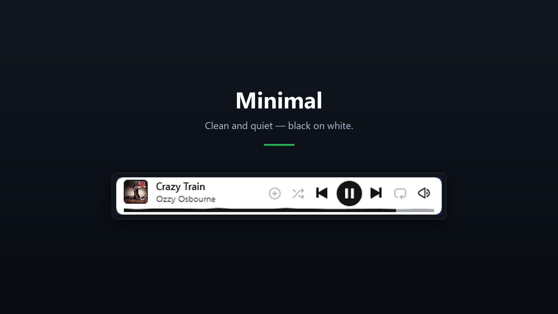 Now Playing - Taskbar Widget screenshot
