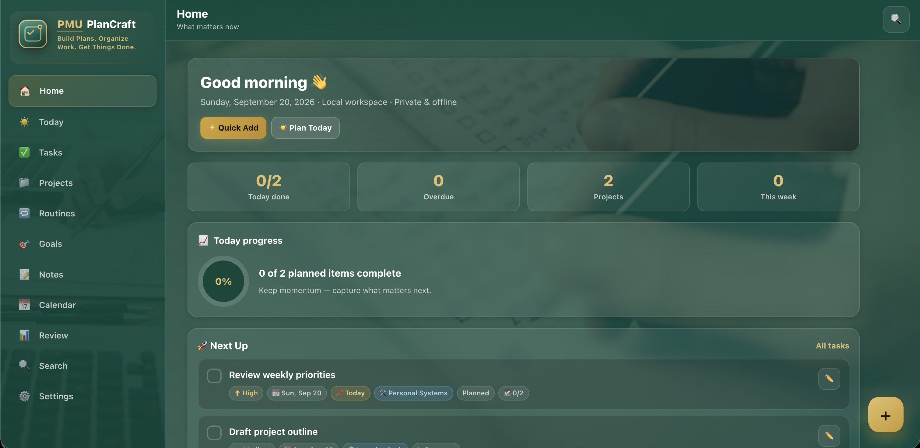 PMU App screenshot