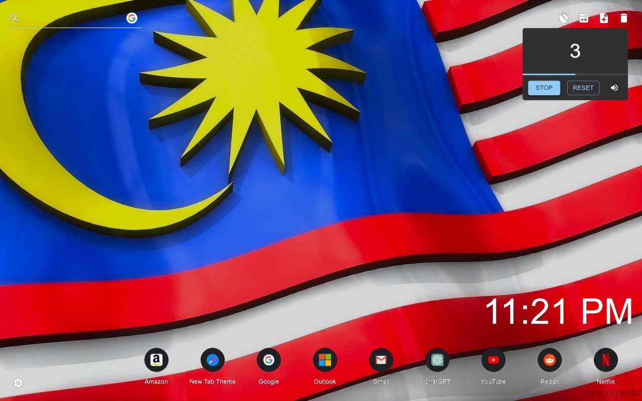 Malaysia Flag Wallpaper New Tab