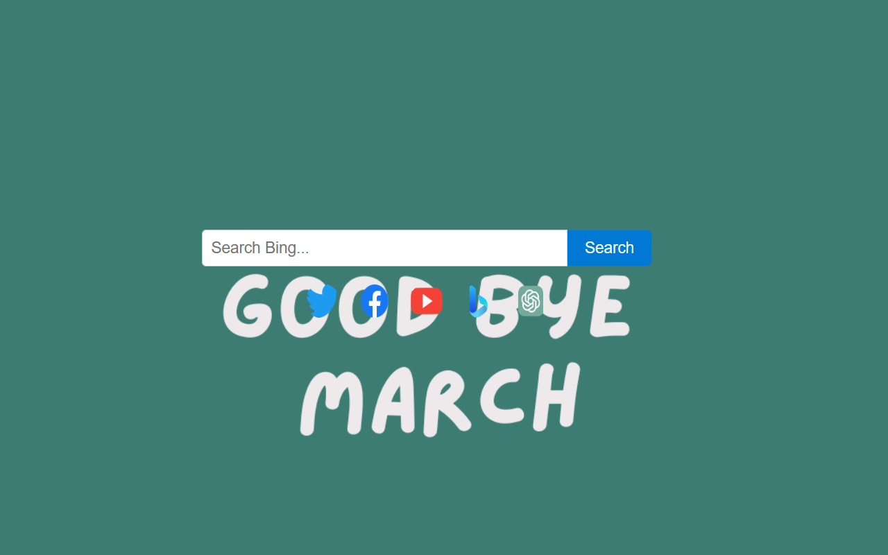 Good Bye March Go99 Wallpaper New Tab