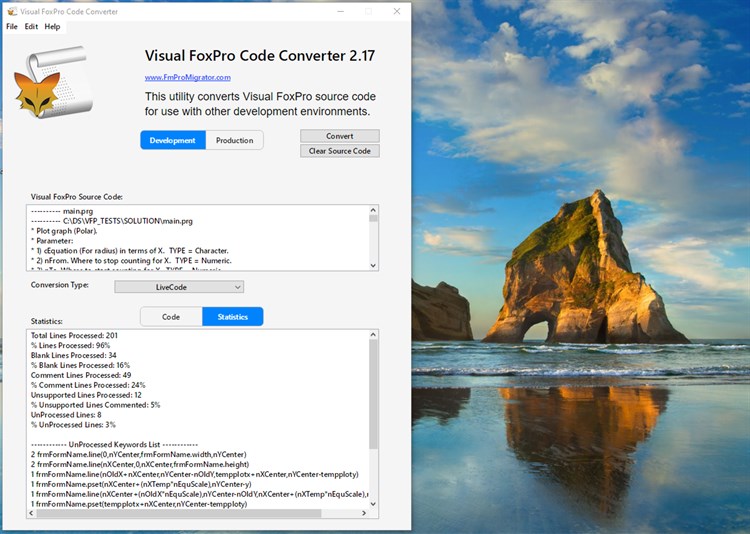 Visual FoxPro Code Converter - PC - (Windows)
