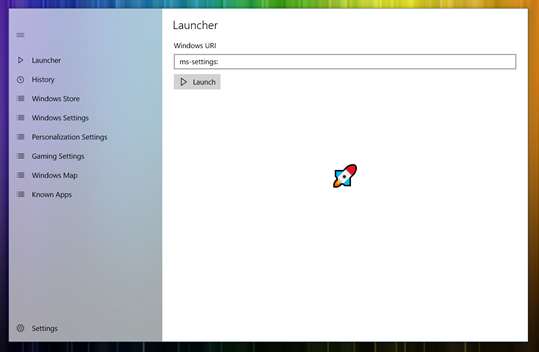 UWP URI Launcher screenshot 1