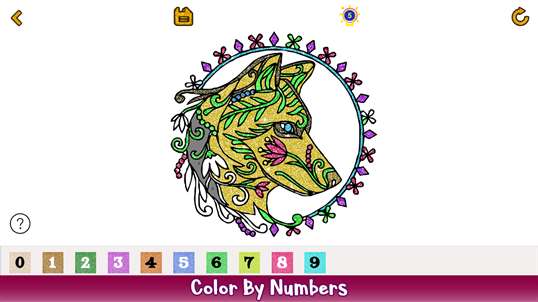 Dogs Glitter Color by Number - Animals Coloring Book screenshot 3