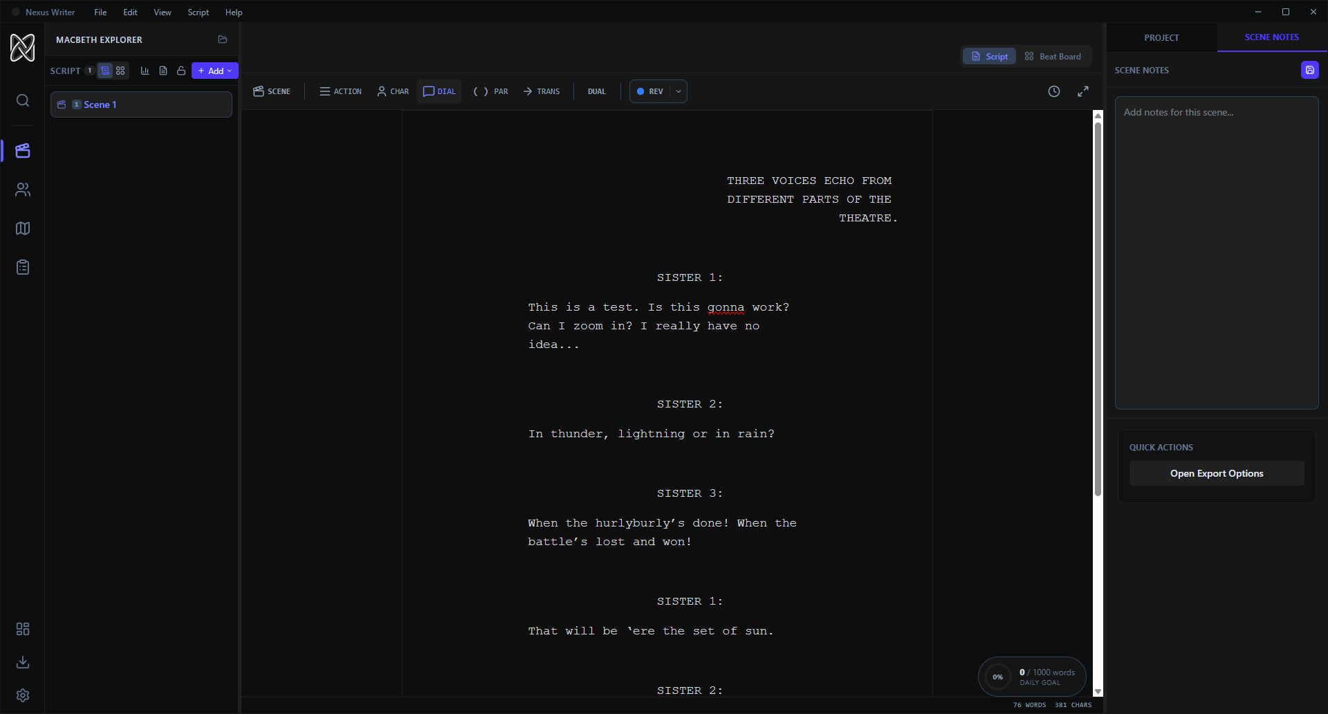 NX-Writer screenshot