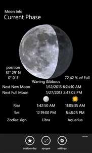 Moon Info screenshot 1