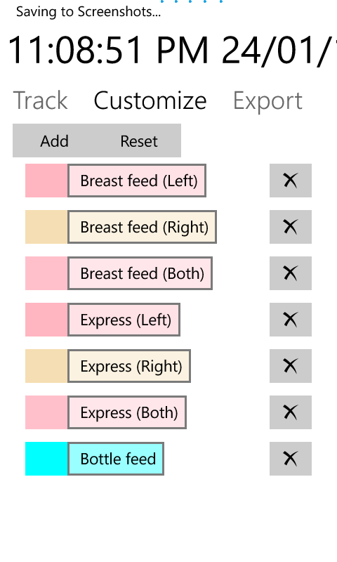 Parenting Tracker screenshot