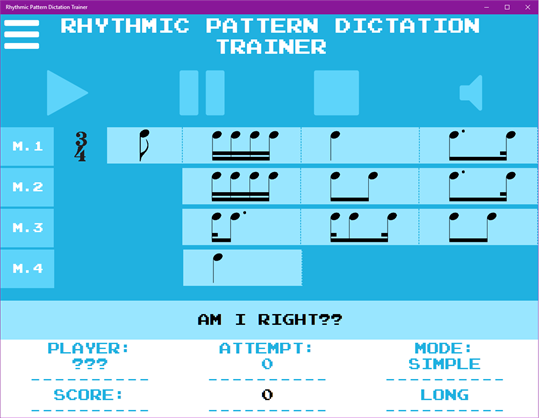 Rhythmic Pattern Dictation Trainer screenshot 3