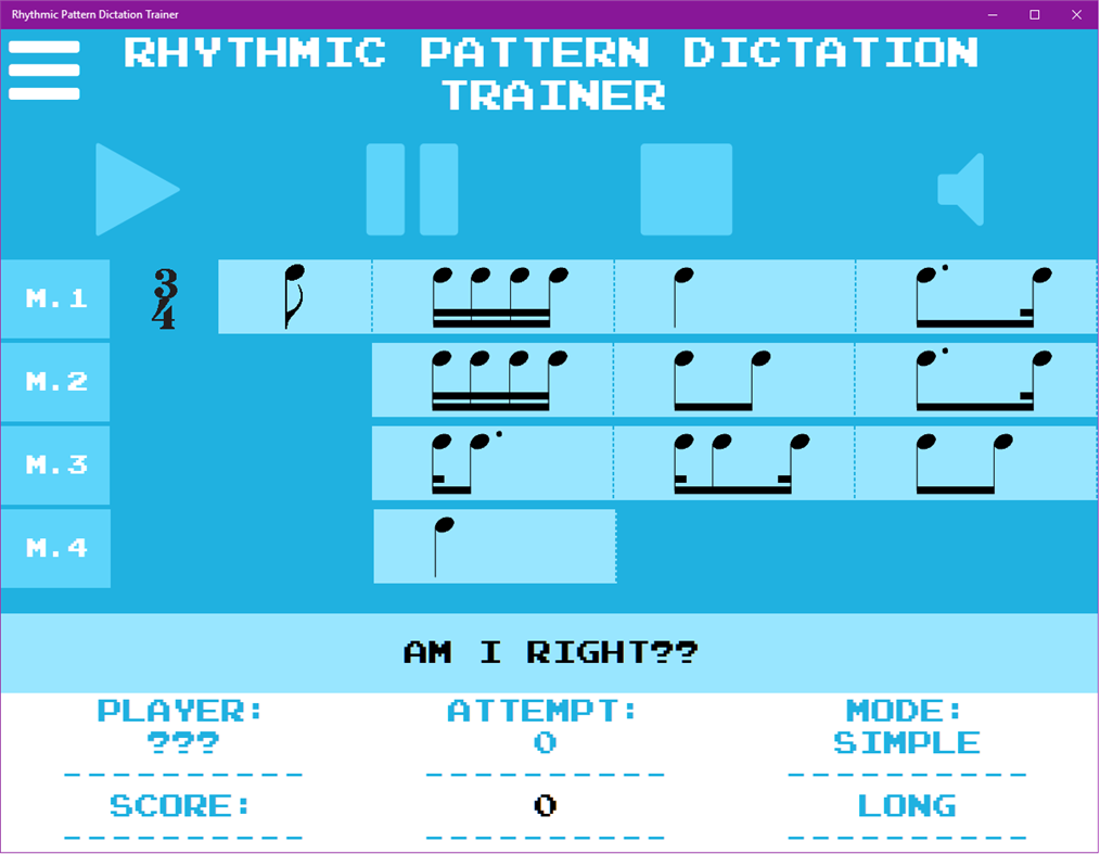 #3. Rhythmic Pattern Dictation Trainer (Windows) 게시자: Brian Edward Jarvis