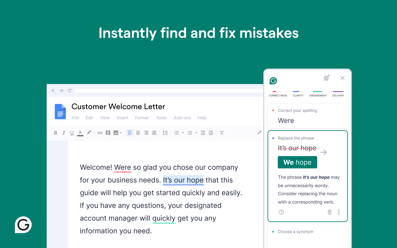 Grammarly for edge enhance your writing instantly