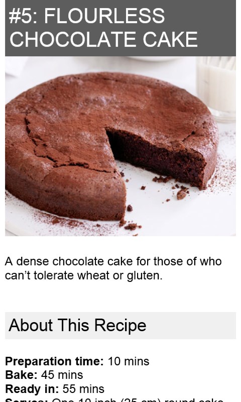 Captura de Pantalla 6 Best Chocolate Cake Recipes windows