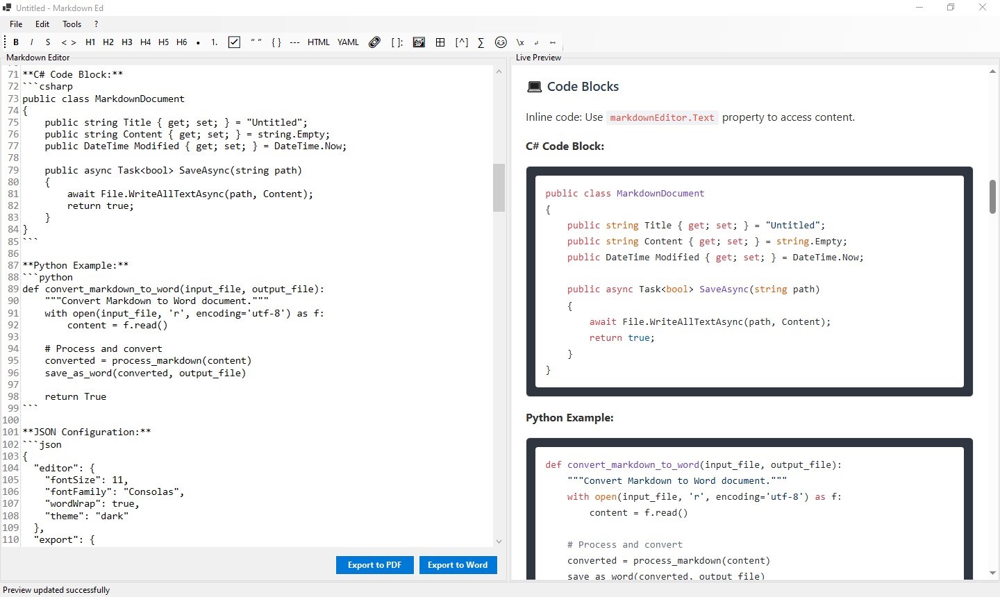 Markdown Ed Free screenshot