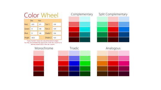 Color Wheel: A Color Scheme Generator screenshot 1