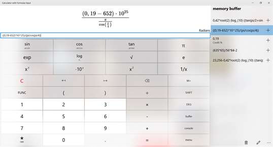 Calculator with Formulas Input screenshot 3