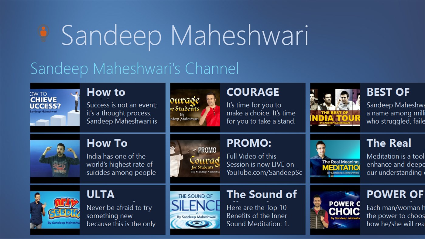 #3. Sandeep Maheshwari's Video (Windows) By: Umyhacker