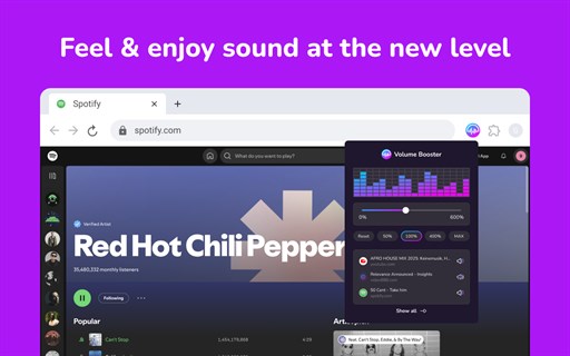 Volume Booster - control audio in tabs Stats, Downloads & Safety Check ...