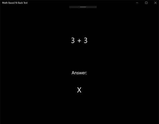 Math Based N-Back Test screenshot 3
