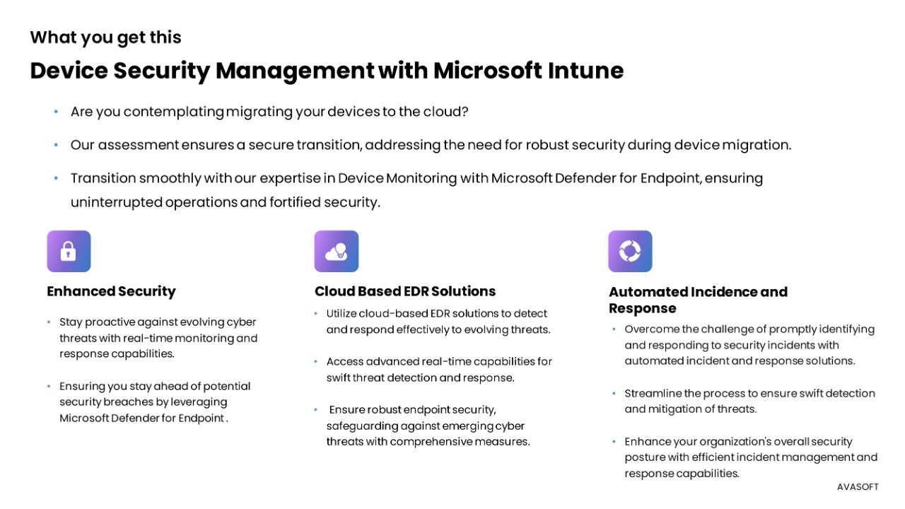 Snapshot 1 of Secure & Manage Devices using the Microsoft Intune Suite with AVASOFT