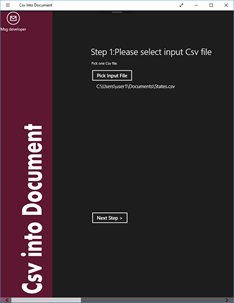 Csv Into Document file screenshot 1