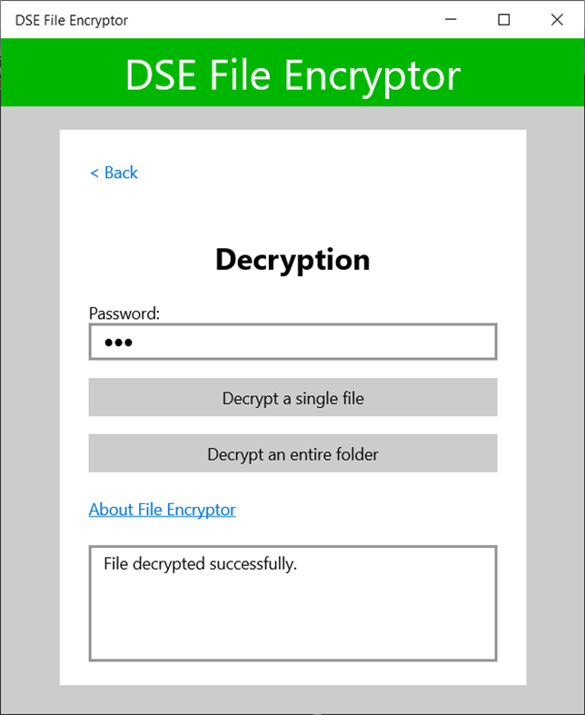 #4. DSE File Encryptor (Windows) By: Data Safety Expert