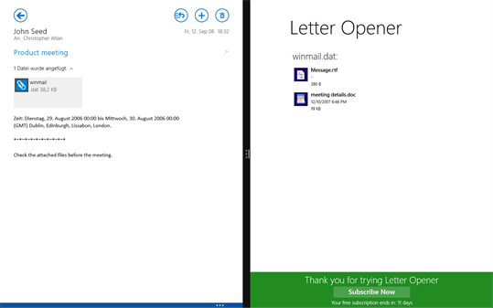 Winmail.dat Viewer - Letter Opener screenshot 3