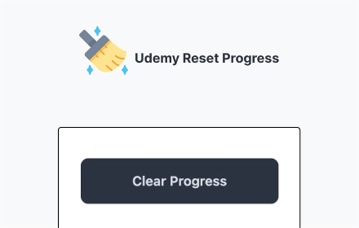 Udemy Reset Progress