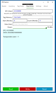 RFID Explorer screenshot 4