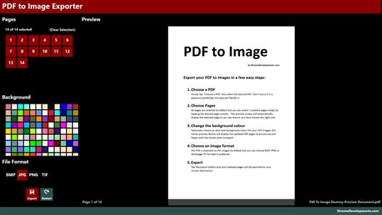 PDF to Image Exporter screenshot 1