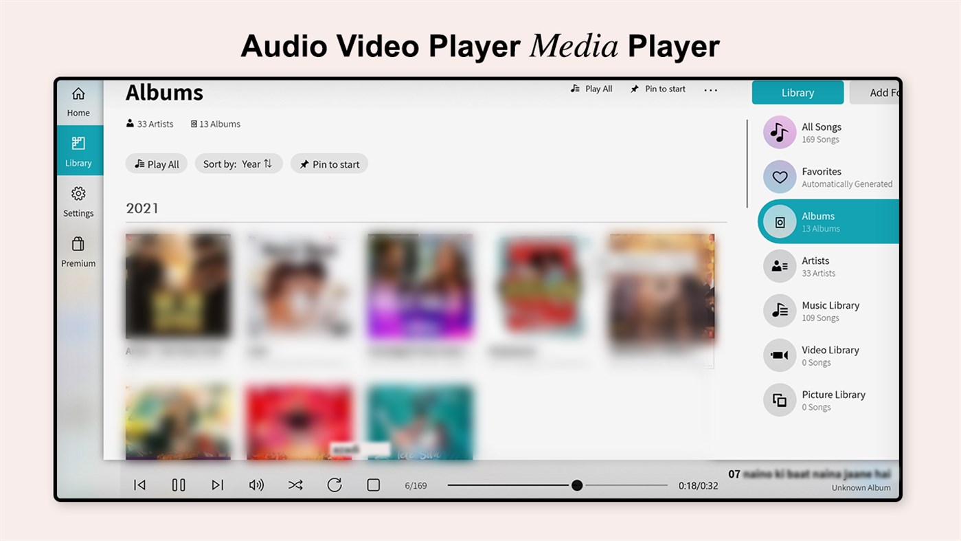 #8. Music Player - Audio Player & Bass Booster (Windows) By: Sandpiper Studio