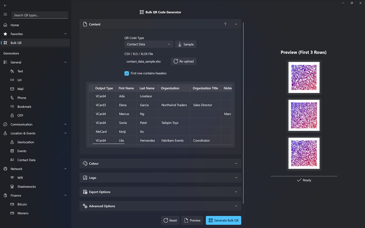 #2. QR Code Generator Pro (Windows) Bởi: Aadhil RF