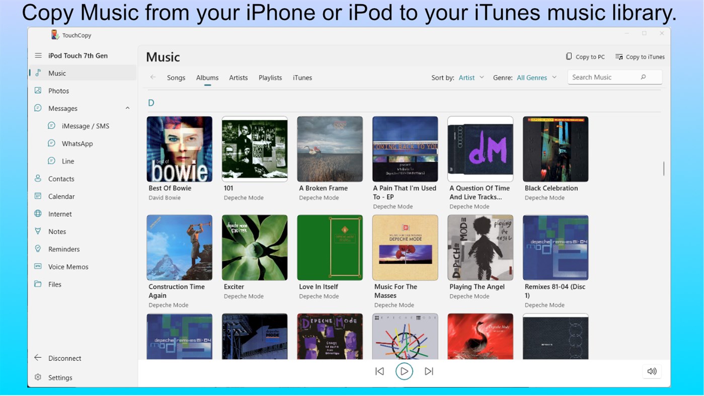 #3. TouchCopy (Windows) 作者: Wide Angle Software Ltd