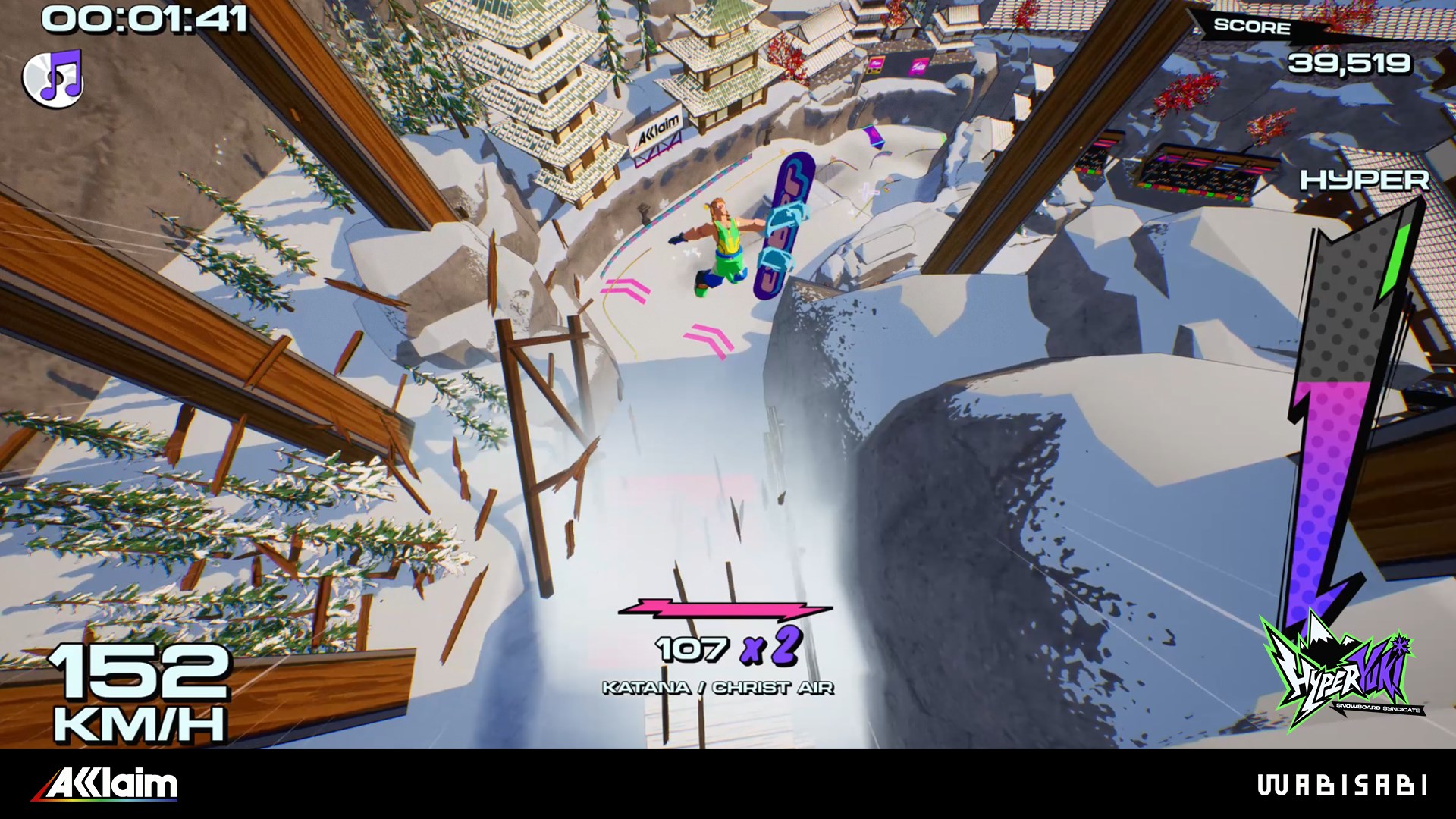 Screenshot 3 from HyperYuki: Snowboard Syndicate