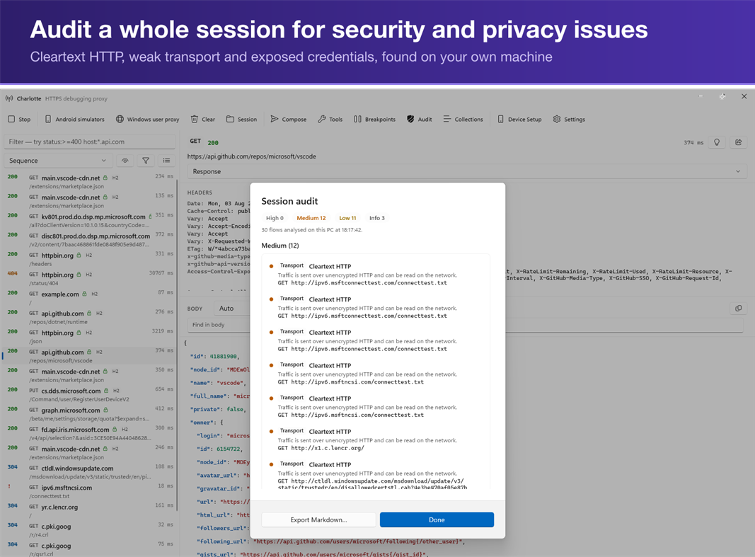#4. Charlotte.Pro — HTTPS Debugging Proxy & MCP Server (Windows) Podle: Wojciech Charysz