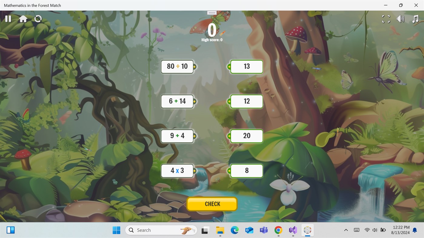 #1. Mathematics in the Forest Match (Windows) By: App Monster