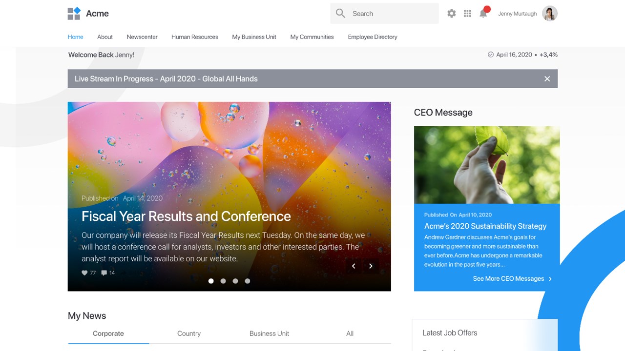 Snapshot 2 of LumApps: Employee Intranet for Microsoft 365