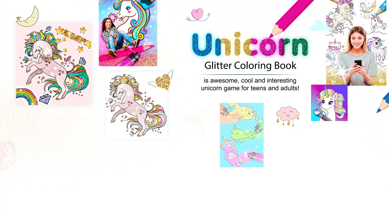 Download Get Rainbow Glitter Coloring Book Unicorn Dash Microsoft Store En Fj