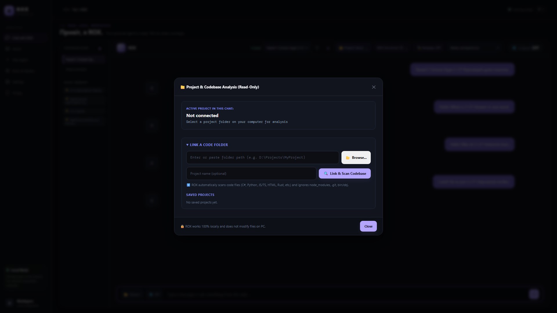 ROX — Personal Local AI Agent screenshot