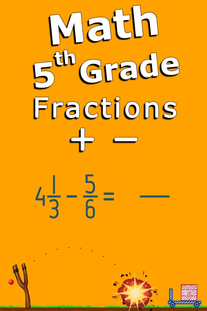 Add and subtract fractions - 5th grade math skills