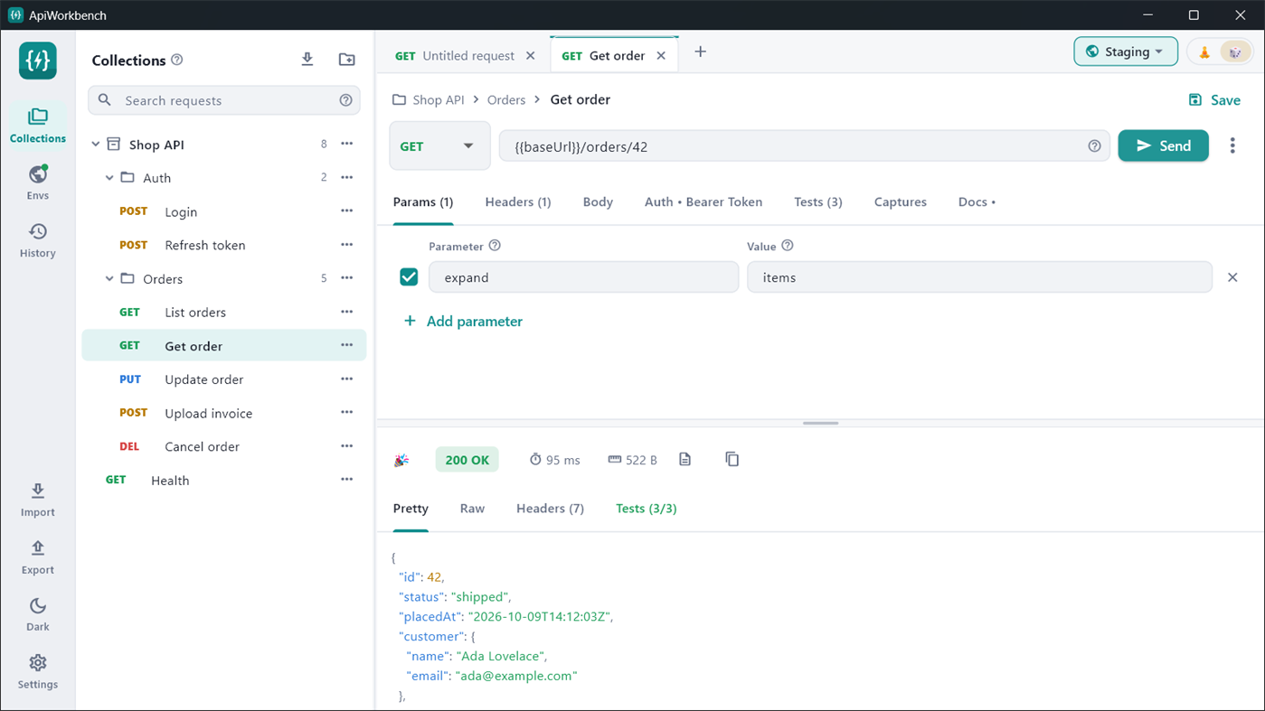 #1. ApiWorkbench (Windows) Nhà phát triển: Dhiva-Labs