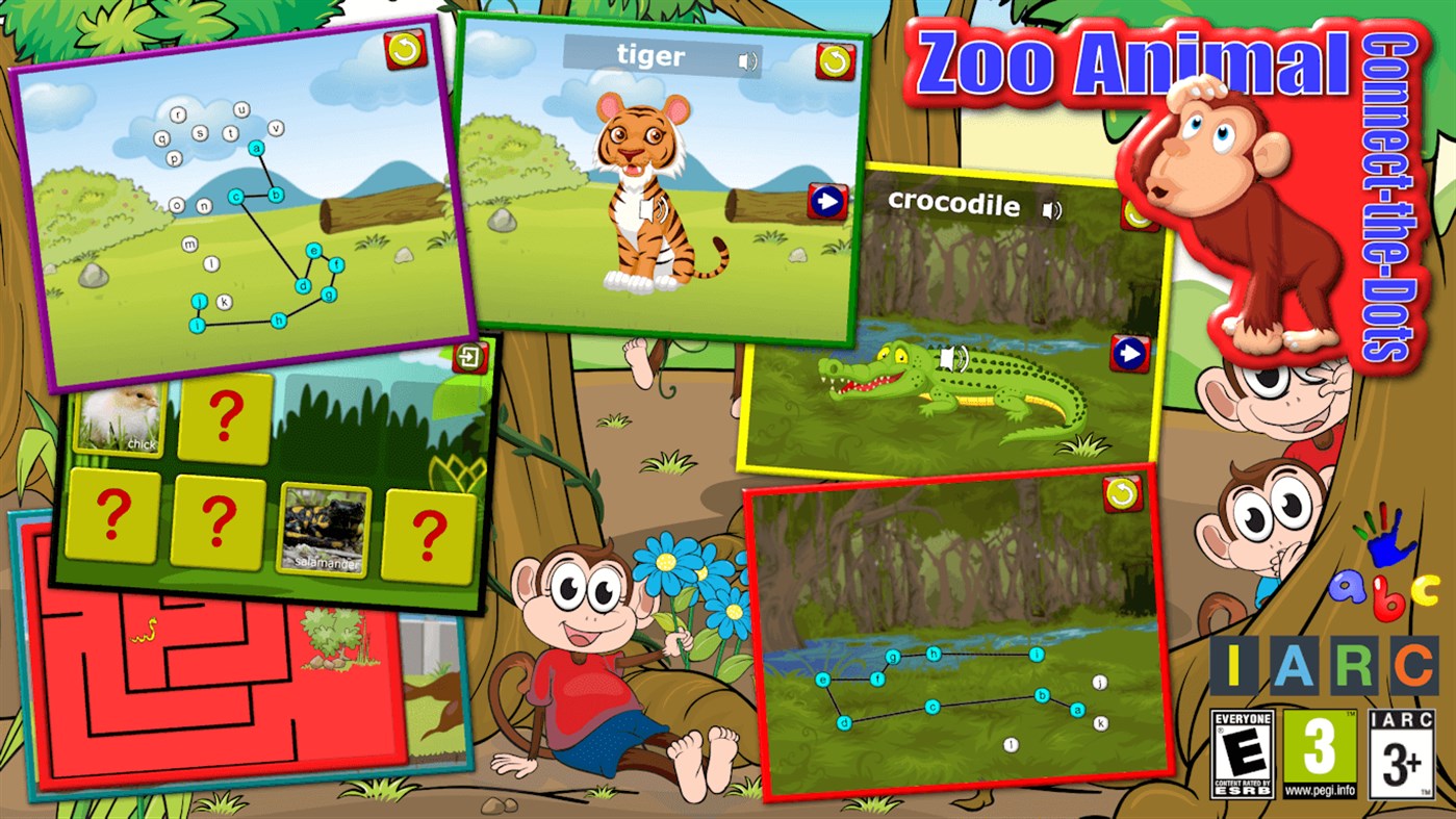 Preschool Abc Zoo Animal Connect The Dot Puzzles Teaches Numbers Letters And Shapes Suitable For Toddlers And Young Children By Espace Pty Ltd Windows Apps Appagg