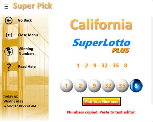 Super Pick California screenshot 2