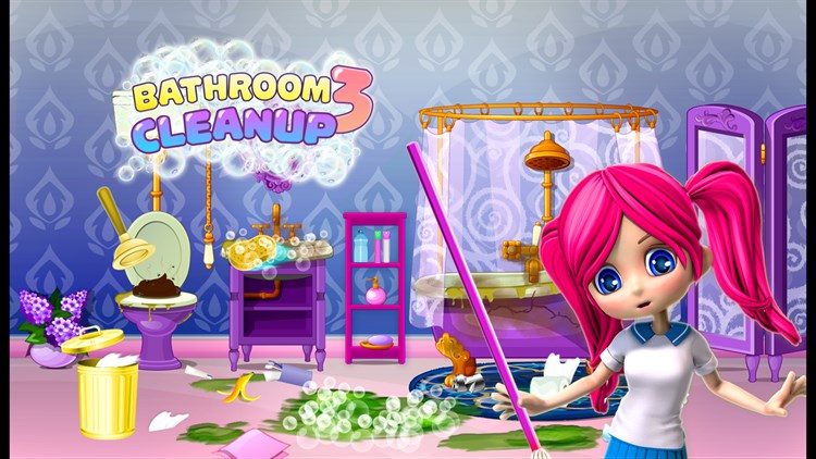 Kids Bathroom & Toilet Cleanup - Fix It Game for Girls - PC - (Windows)