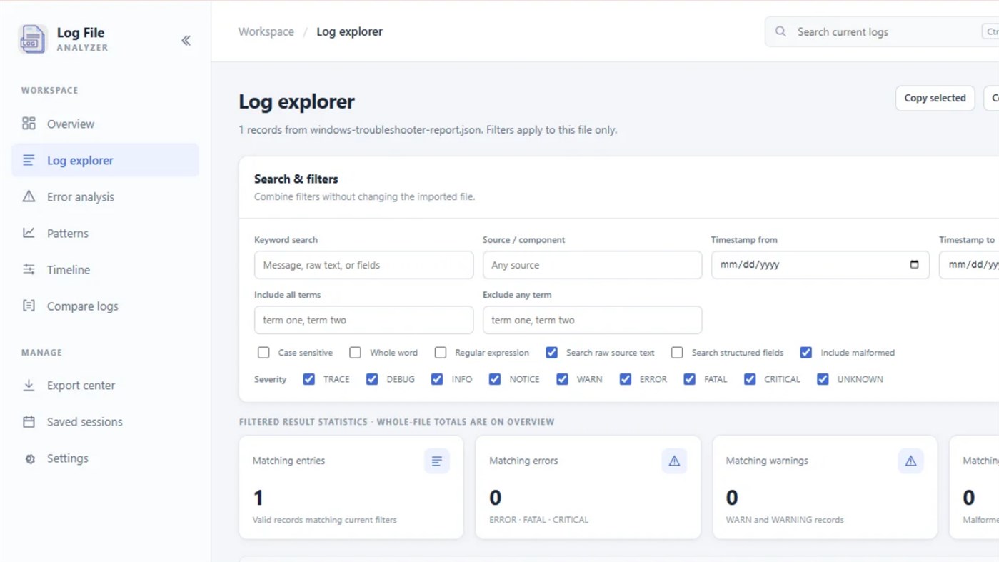 #2. Log File Analyzer (Windows) Af: Usman ghani