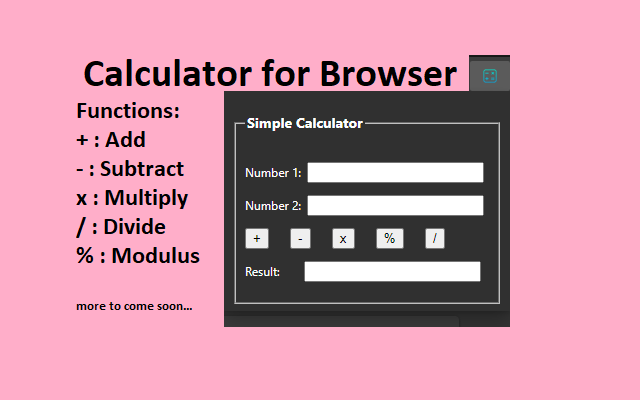Browser Calculator Extension
