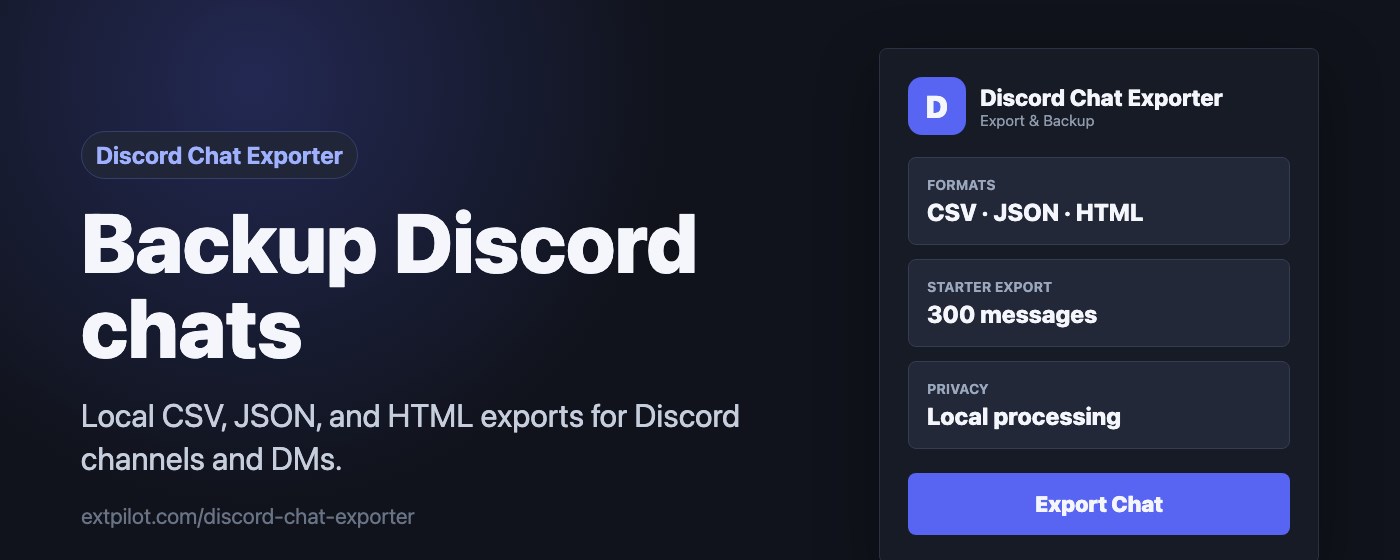 Discord Chat Exporter - Export & Backup