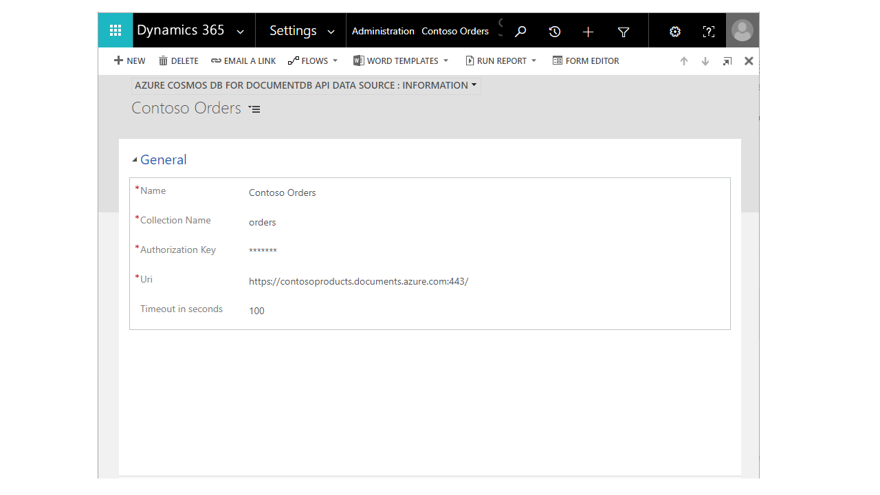 Snapshot 1 of Azure Cosmos DB for DocumentDB API Data Provider