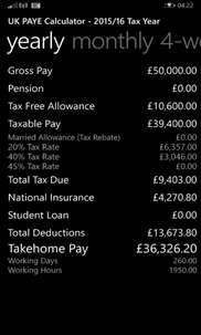 UK PAYE Calculator screenshot 5