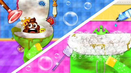 Bathroom and Toilet Cleanup : Cleaning & Repairing Game for Kids screenshot 3