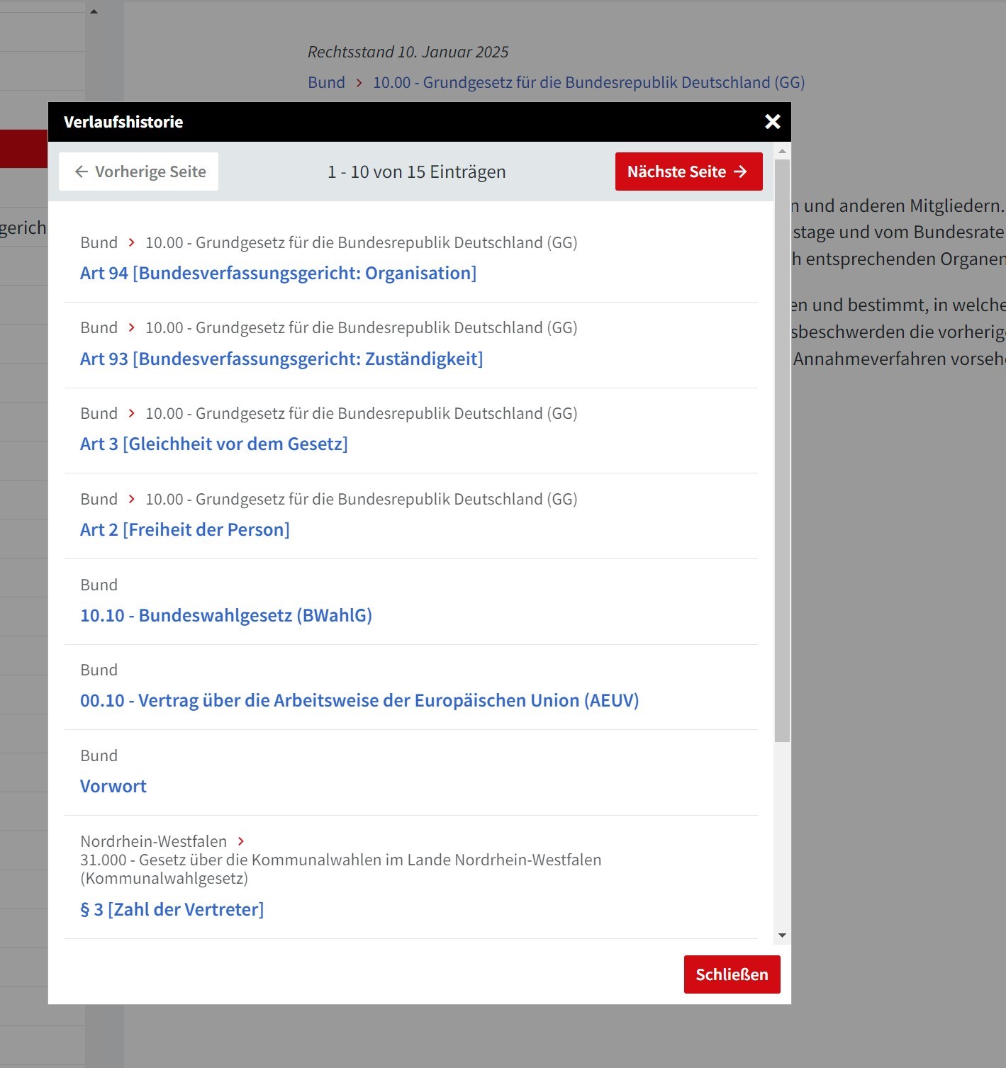 DVP Gesetzes-App screenshot