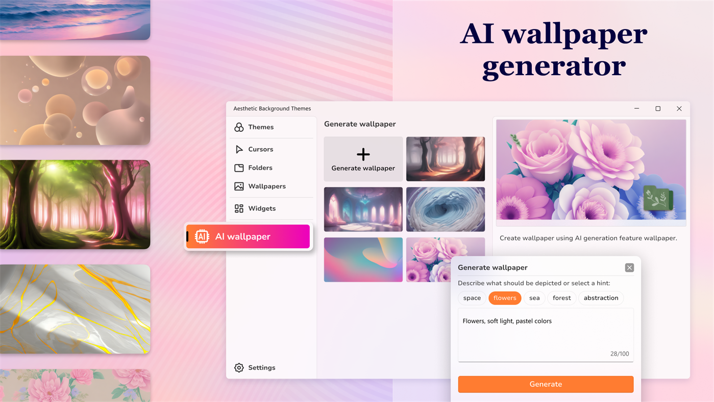 #4. Aesthetic Desktop Themes - HD Wallpapers & Widgets (Windows) Podle: Simpledio LLP